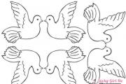 “Together forever”: we embroider doves with satin ribbons (MK)