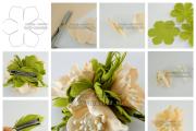 Foamiran hairpins: step-by-step master class
