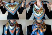 How to beautifully tie a scarf on a jacket: the best ways